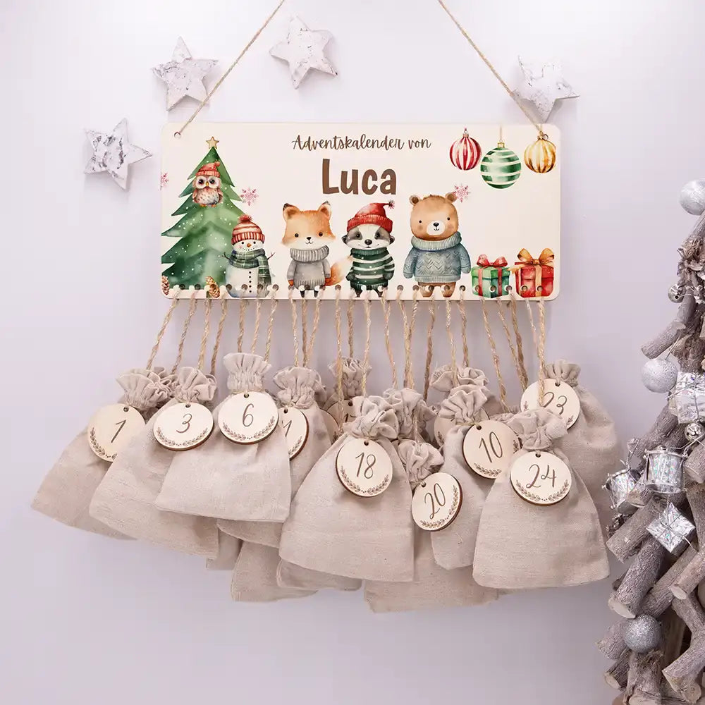 Personalisierter Adventskalender Weihnachtsglück
