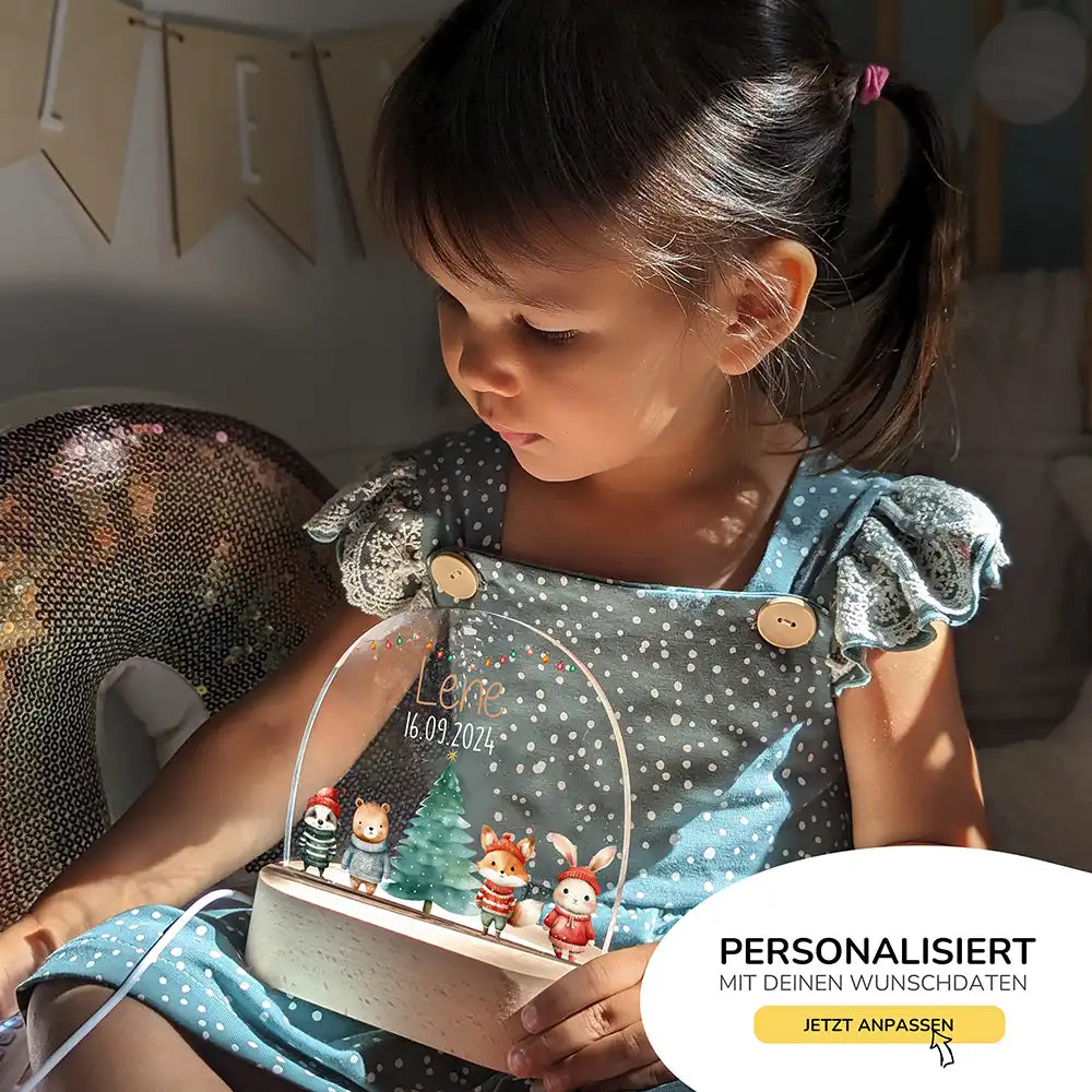 Nachtlicht Kinder personalisiert Weihnachten - Kleine Entdecker