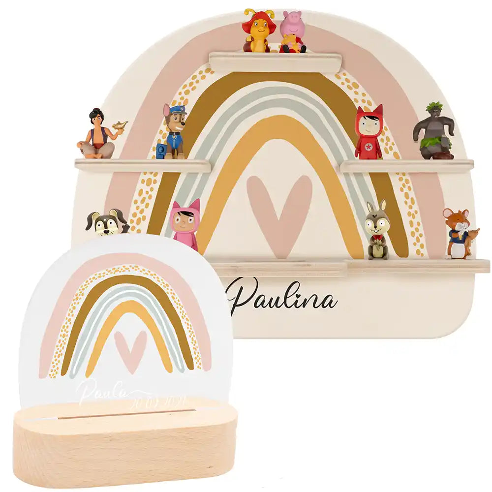 Kinderzimmer Bundle Regenbogen Tonieregal + Nachtlicht