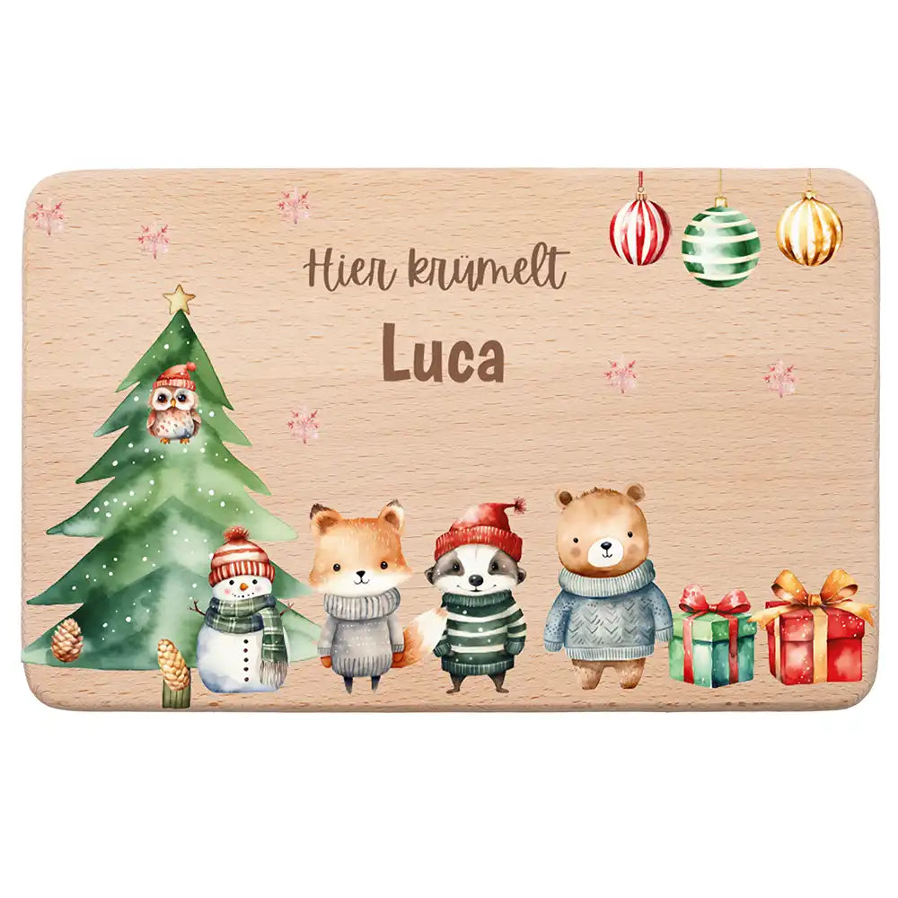 Frühstücksbrettchen Weihnachten - Weihnachtsglück