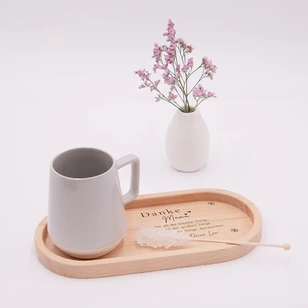 Holz-Serviertablett Mama-Weihnachtsgeschenk - Danke Mama