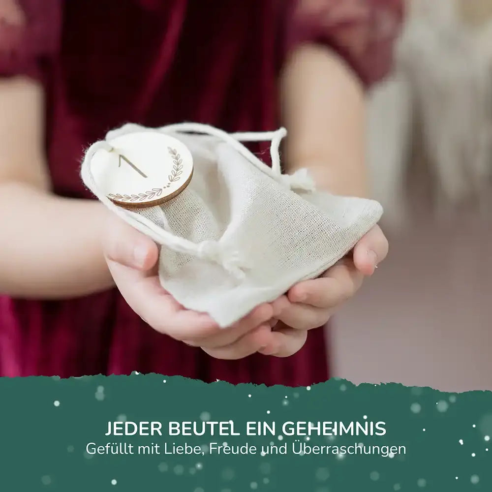 Personalisierte Adventskiste zum Befüllen - Rentier mit Schlitten