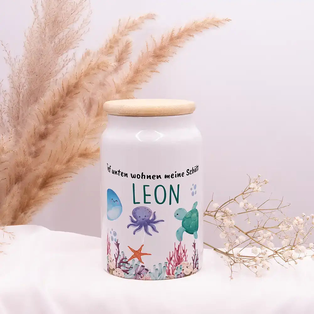 Personalisierbare Keksdose mit Name - Unterwasserwelt