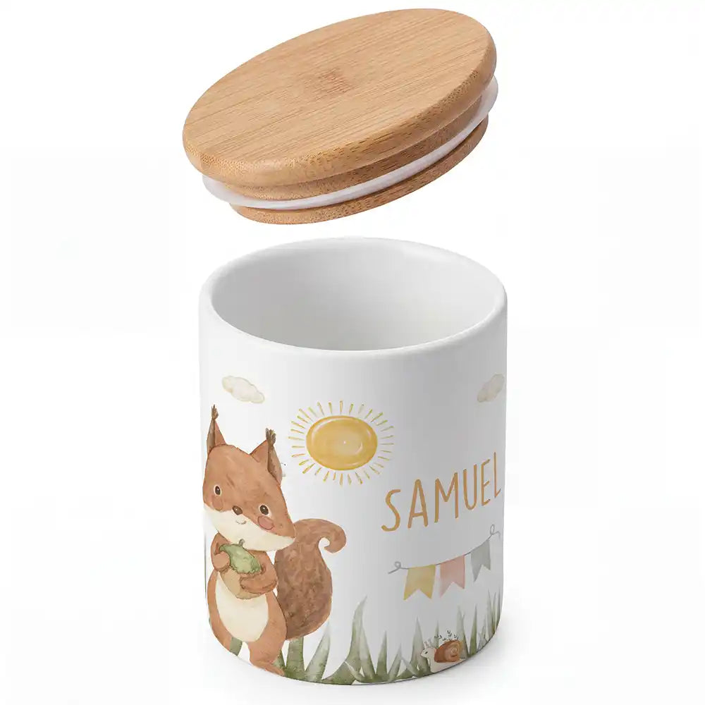 Personalisierte Keksdose Eichhörnchen Sommer - Detailansicht Motiv