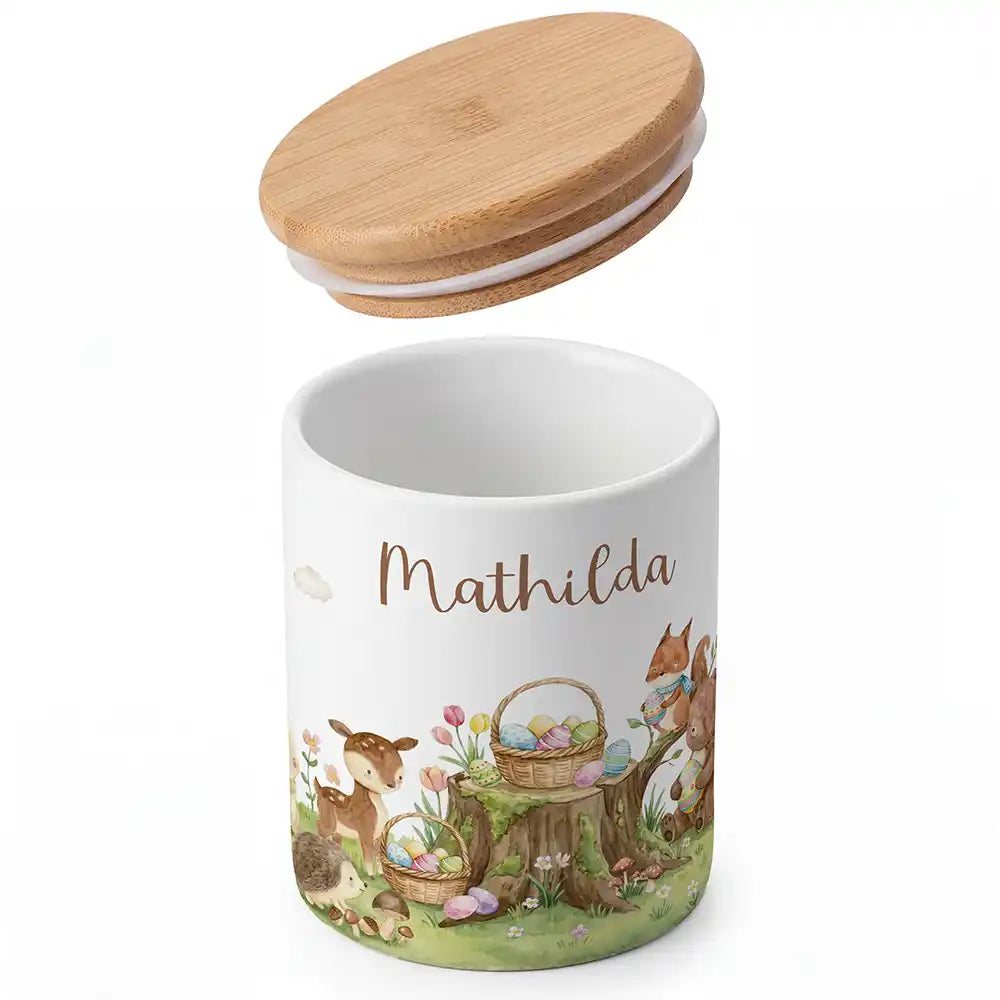 Personalisierte Keksdose Ostern Rehkitz - Detailansicht Motiv