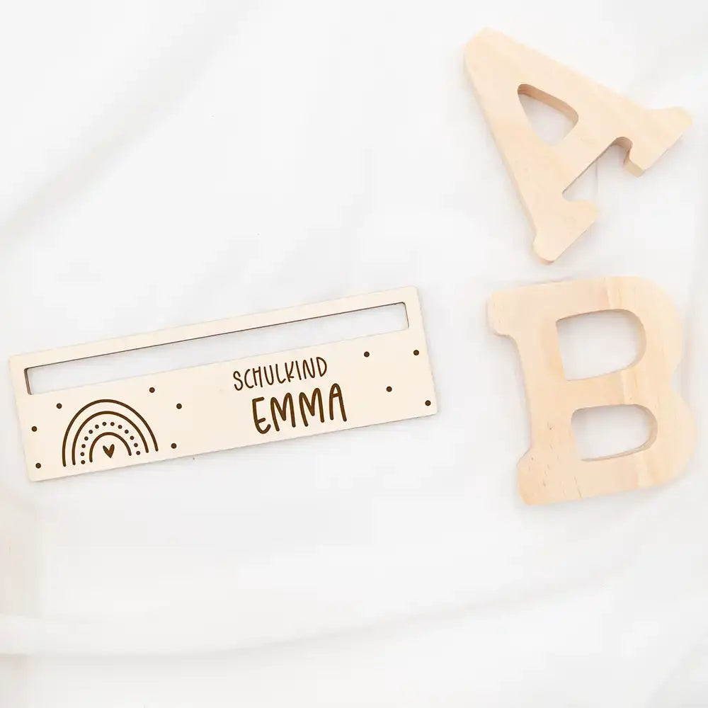 lesehilfe mit regenbogen motiv und individuellem namen