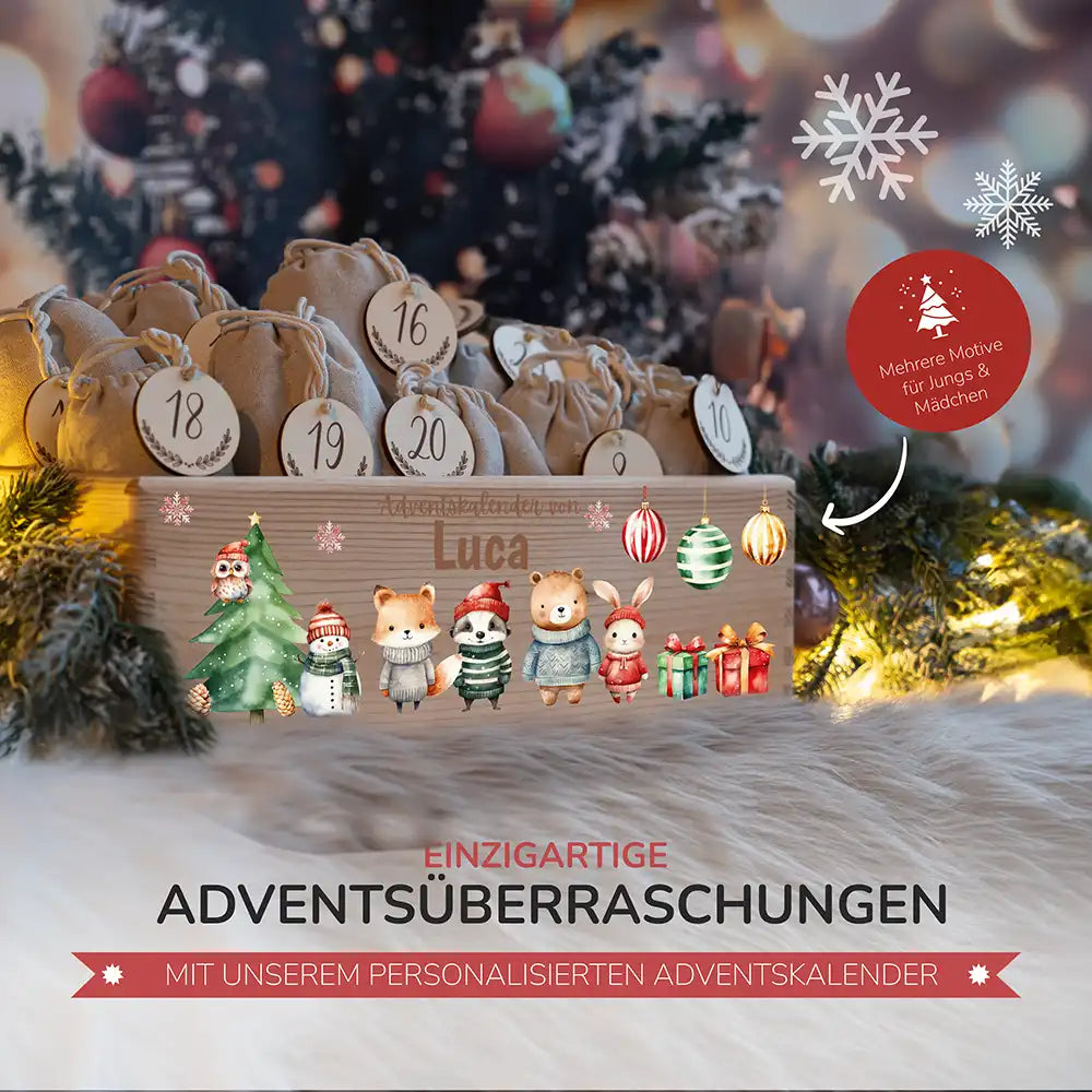 Personalisierte Adventskiste zum Befüllen - Weihnachtswunder