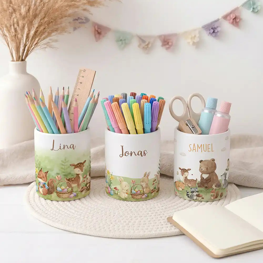 Stiftehalter Ostern Hasen - Schreibtisch-Organizer Keramik