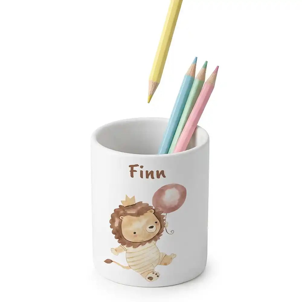 ZahnbĂŒrstenhalter Kinder Löwe Geburtstag - mit Namen aus Keramik
