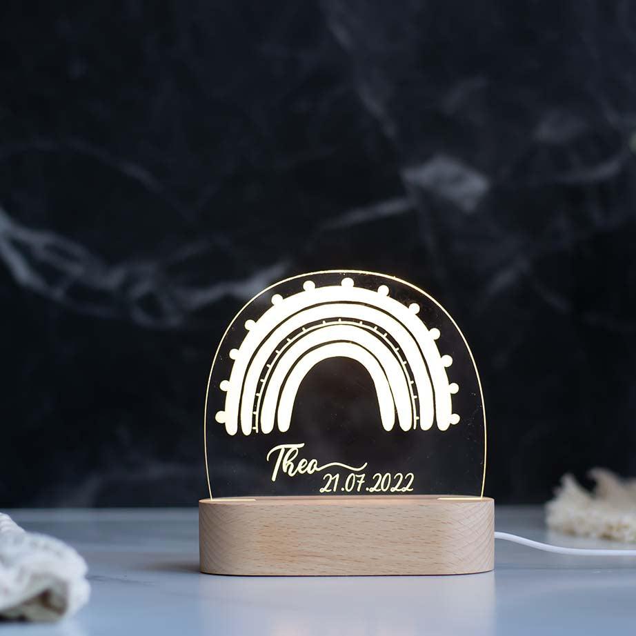 Personalisierte Regenbogen Nachtlampe