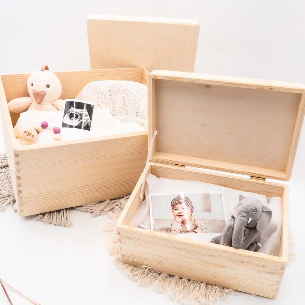 engraved memory box with rabbit and custom name