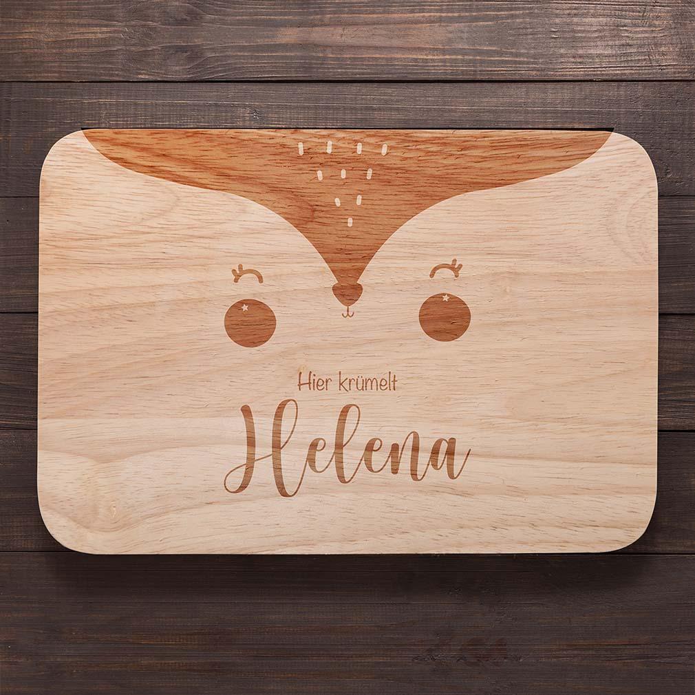 personalized bear face breakfast board with custom name