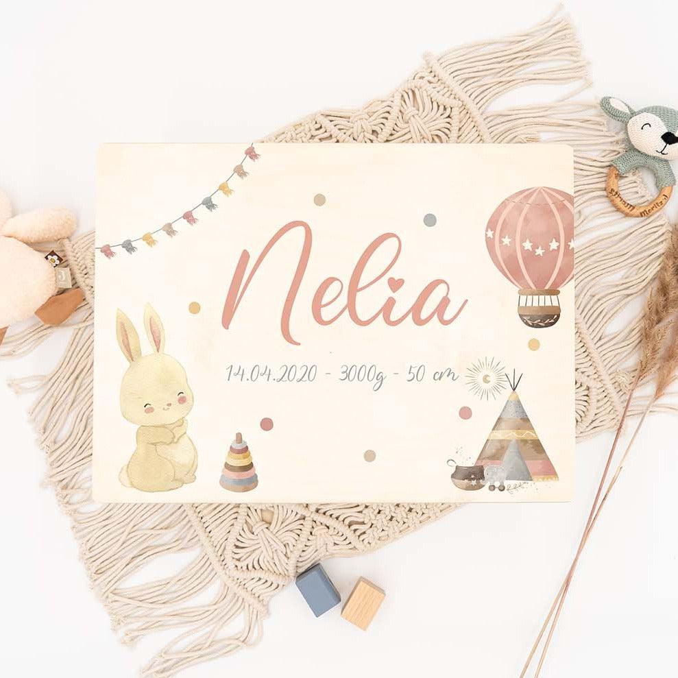 high-quality personalized memory box with tipi