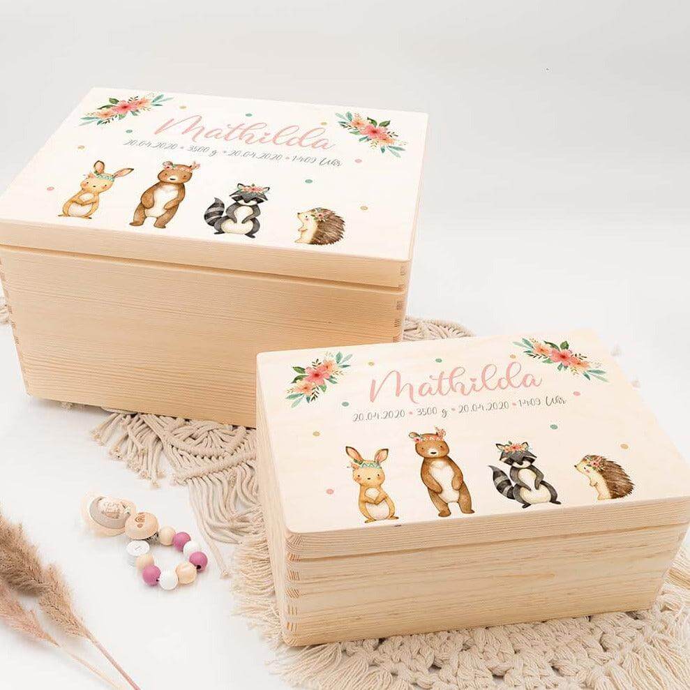 close-up of memory box with regenbogen motif