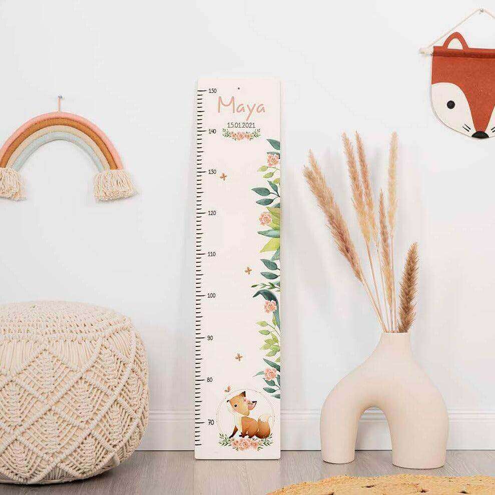 growth chart with fuchs design and personalized name