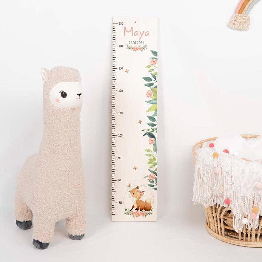 high-quality personalized growth chart with fox