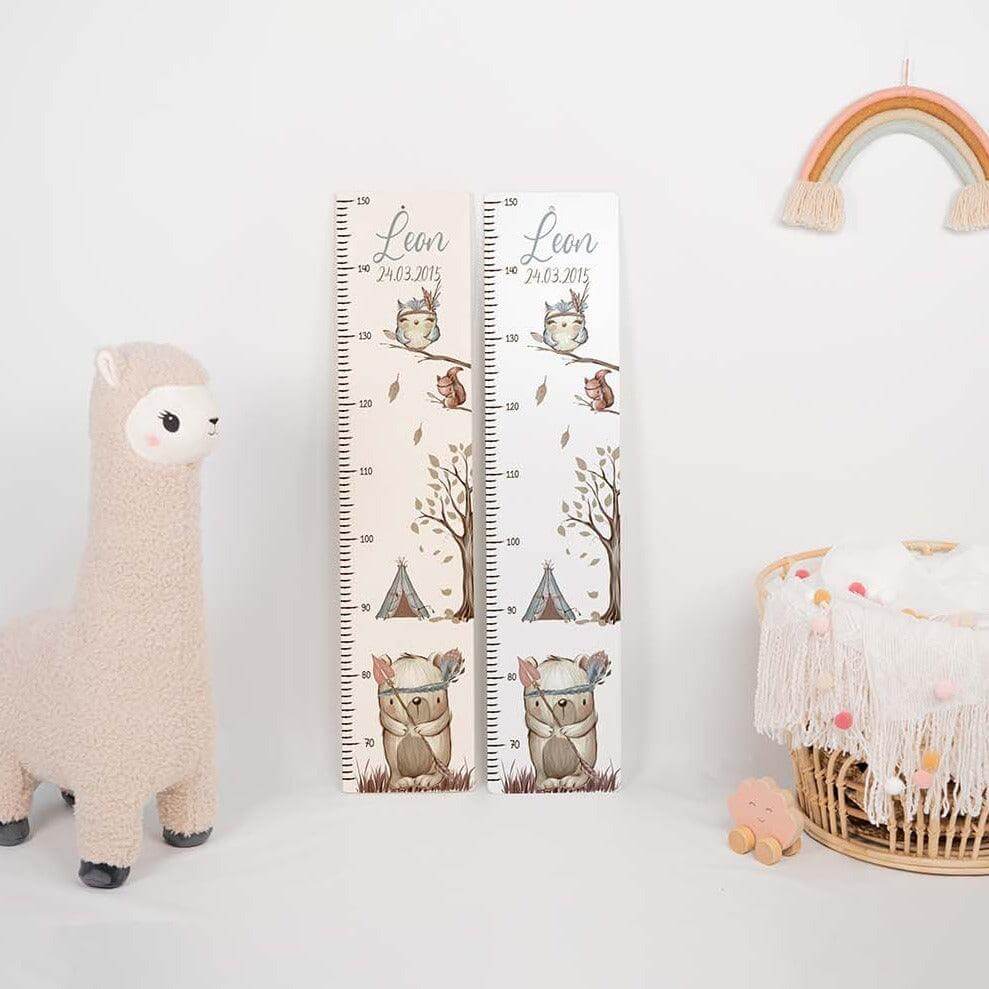 Personalisierte Messlatte Woodland Bär