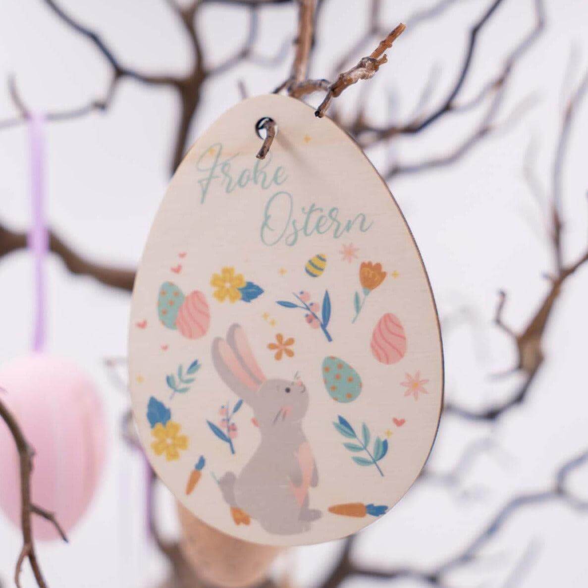 unique wooden Easter egg with custom engraving