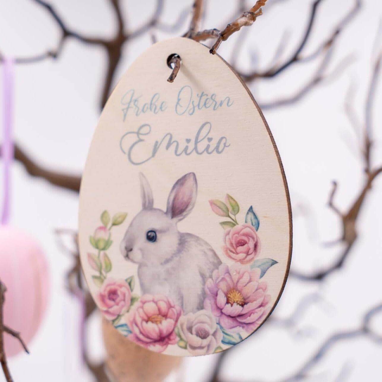 unique wooden Easter egg with custom engraving