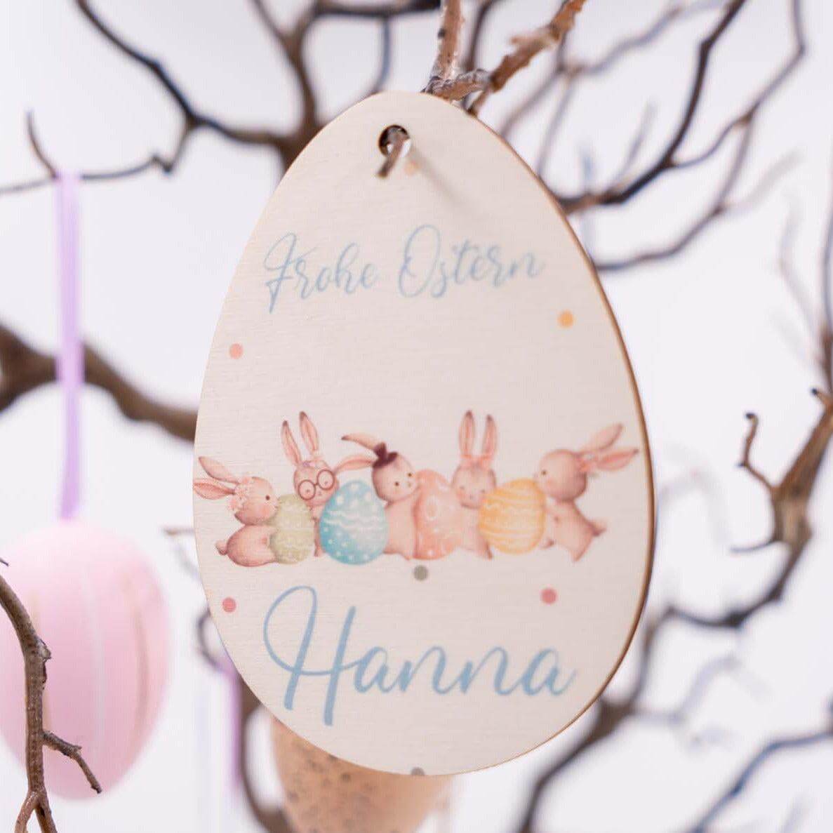 custom wooden Easter egg with unique engraving