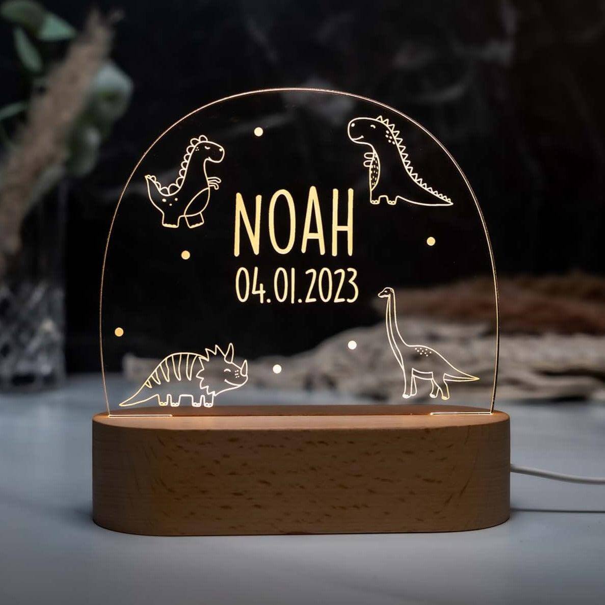 Personalisierte Nachtlampe Dino