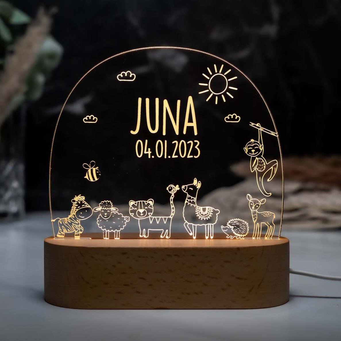 Personalisierte Nachtlampe Jungle