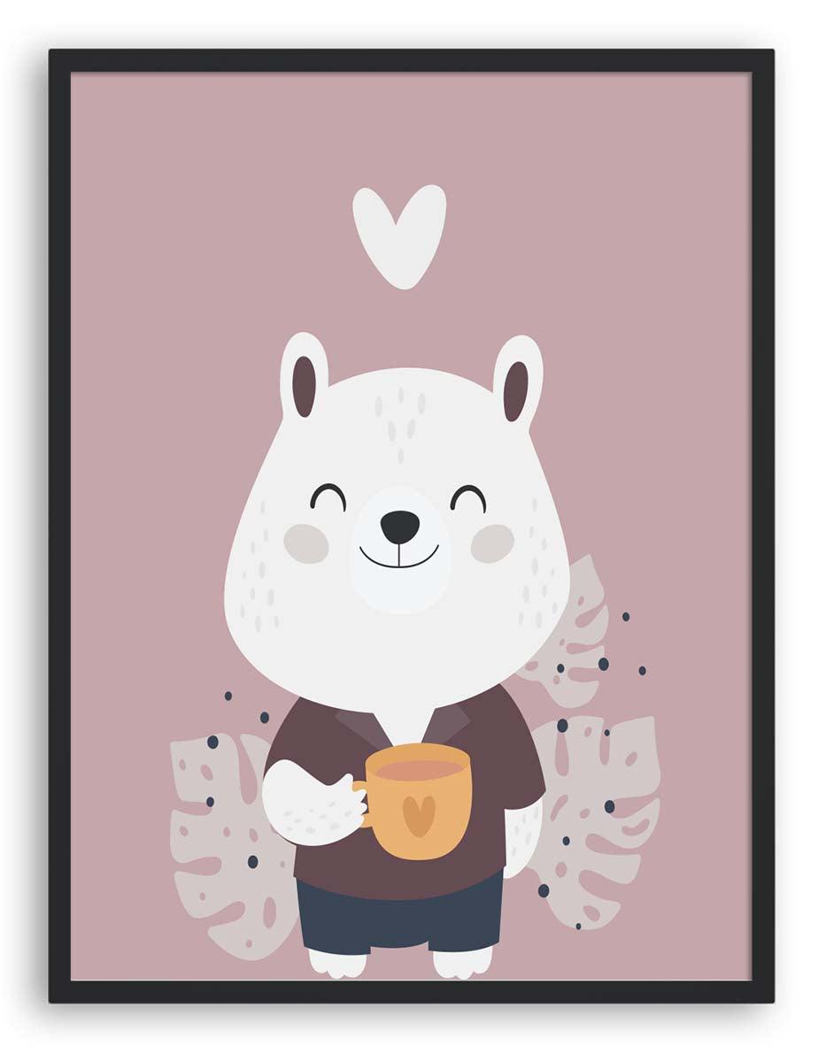 whimsical hamster poster with soft, gentle tones