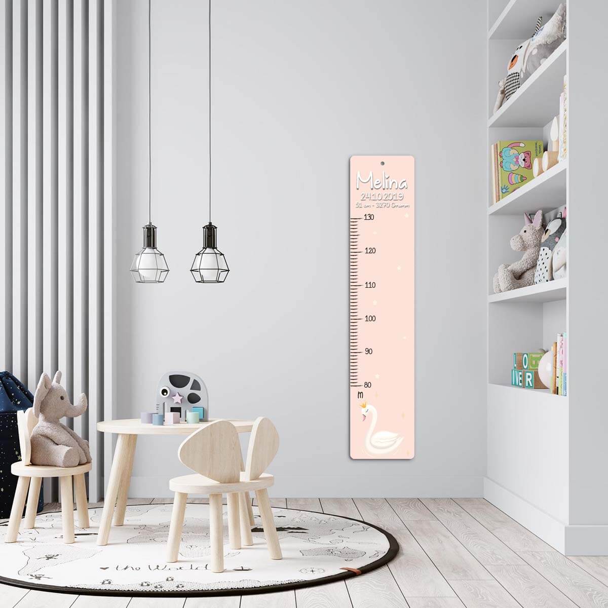 Personalisierte Messlatte Swan