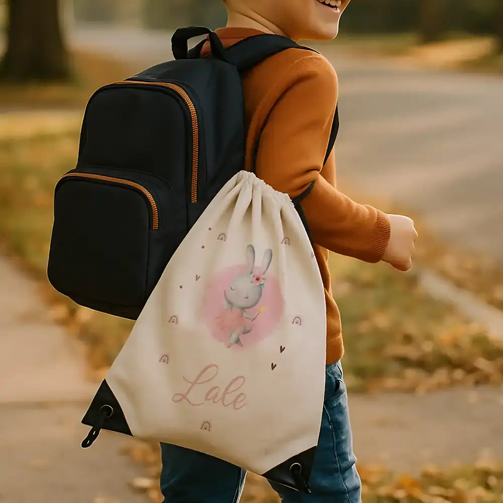 Personalisierten Turnbeutel Mit Spider-Man Motiv & Namen – Schuhbeutel Für Kita, Schule, Sport – Grau