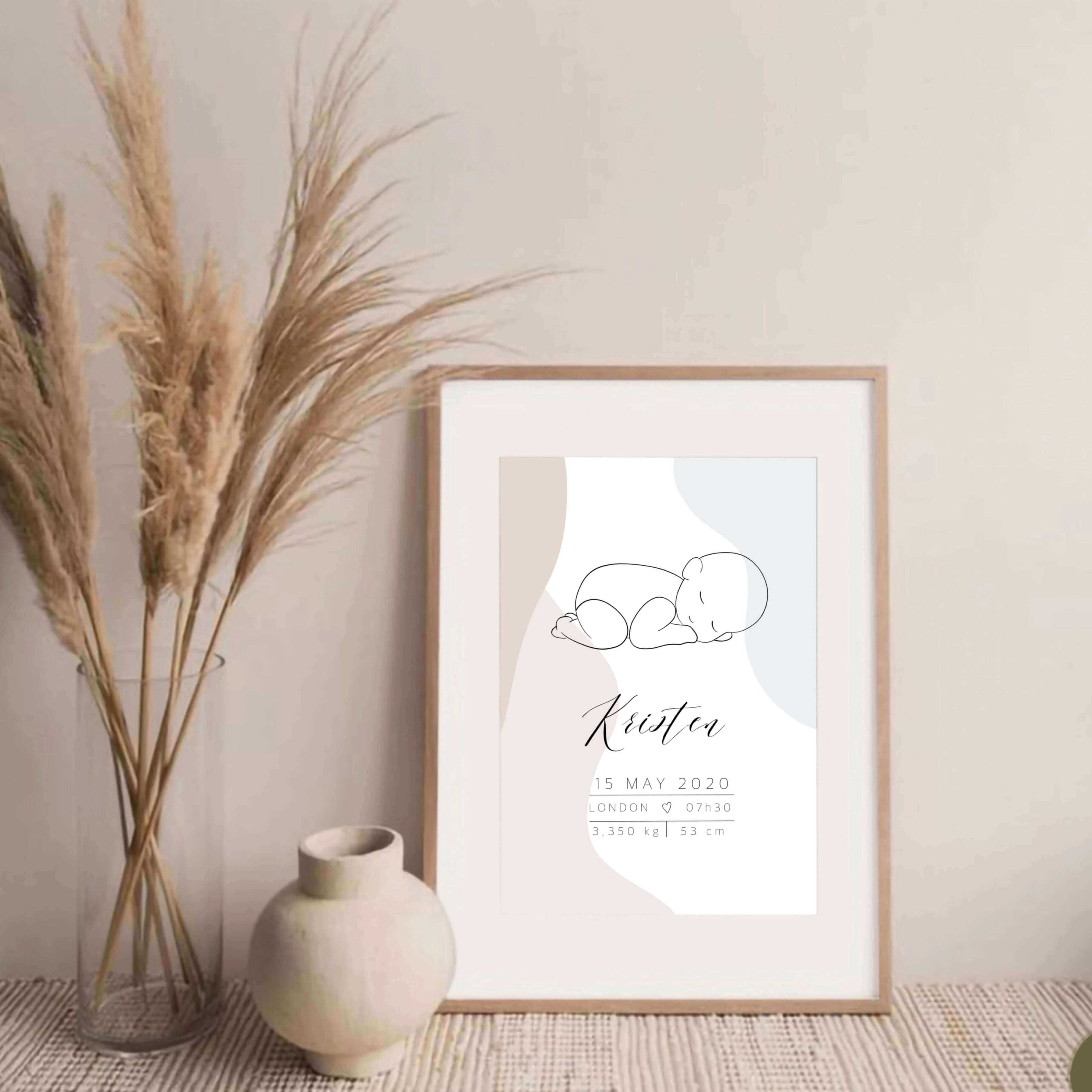 Wandposter in Kinderzimmer mit beigen Hintergrund