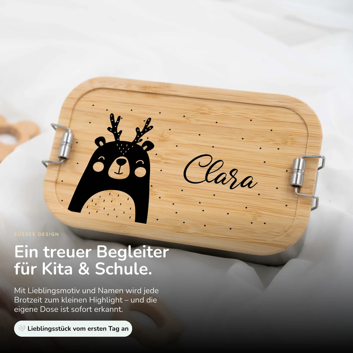 Brotdose personalisiert X-mas Bär