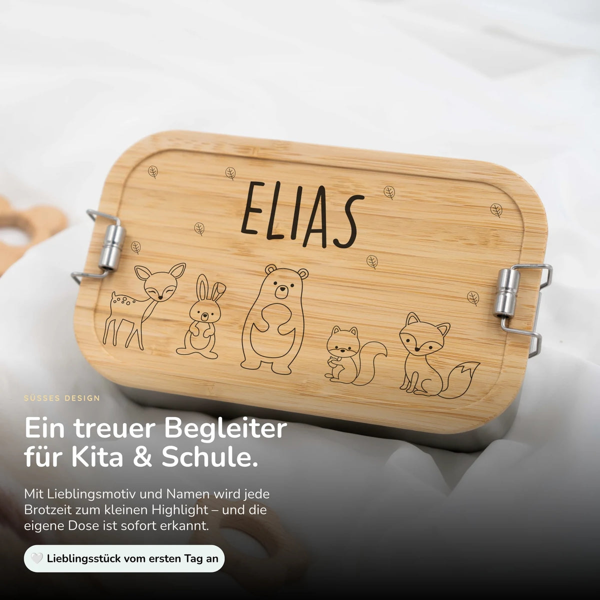Brotdose personalisiert Waldtiere