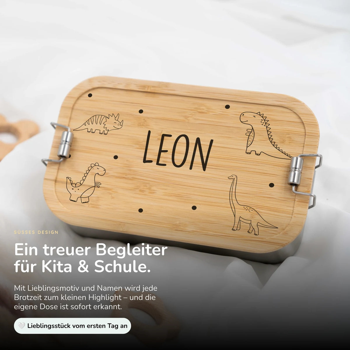 Brotdose personalisiert Dino