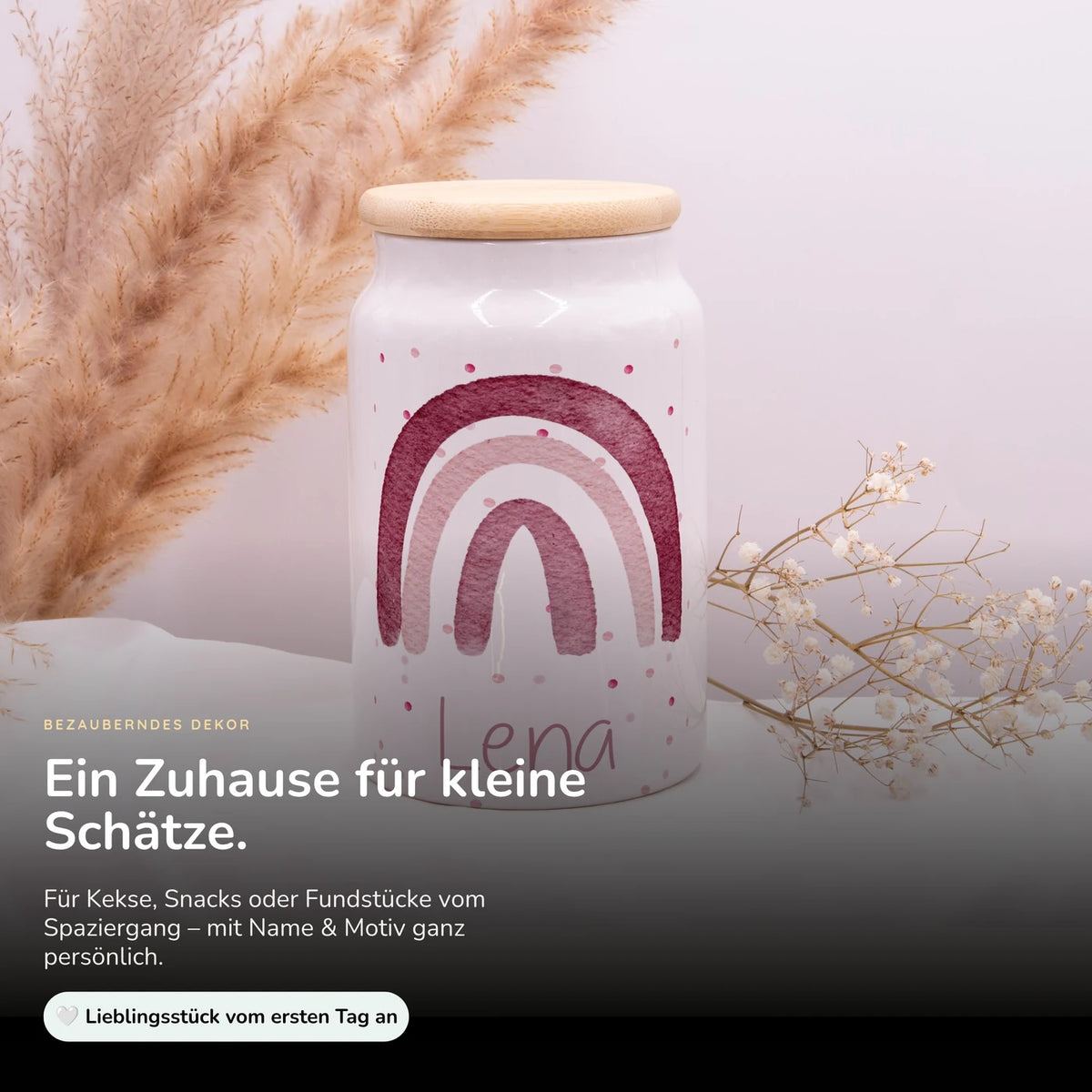 Personalisierbare Keksdose mit Name - - Regenbogen