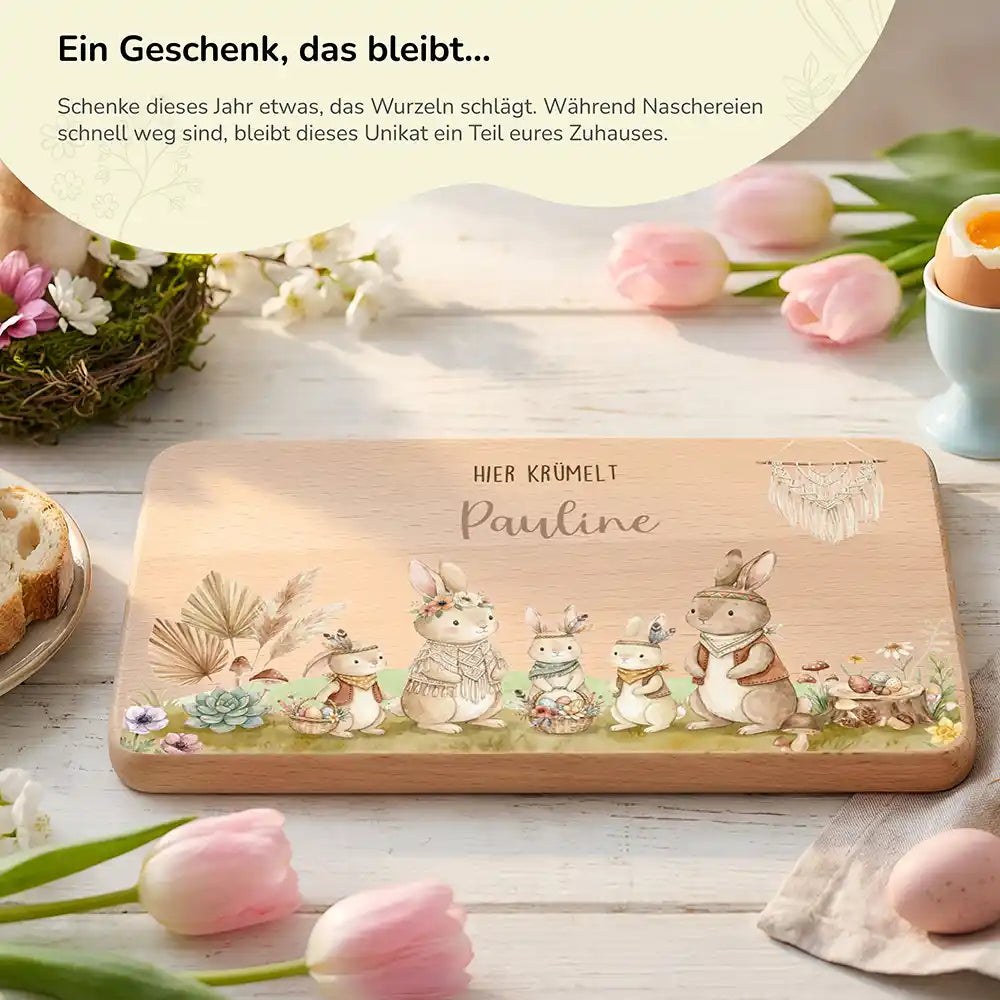 Frühstücksbrettchen Ostern - Osterhasen
