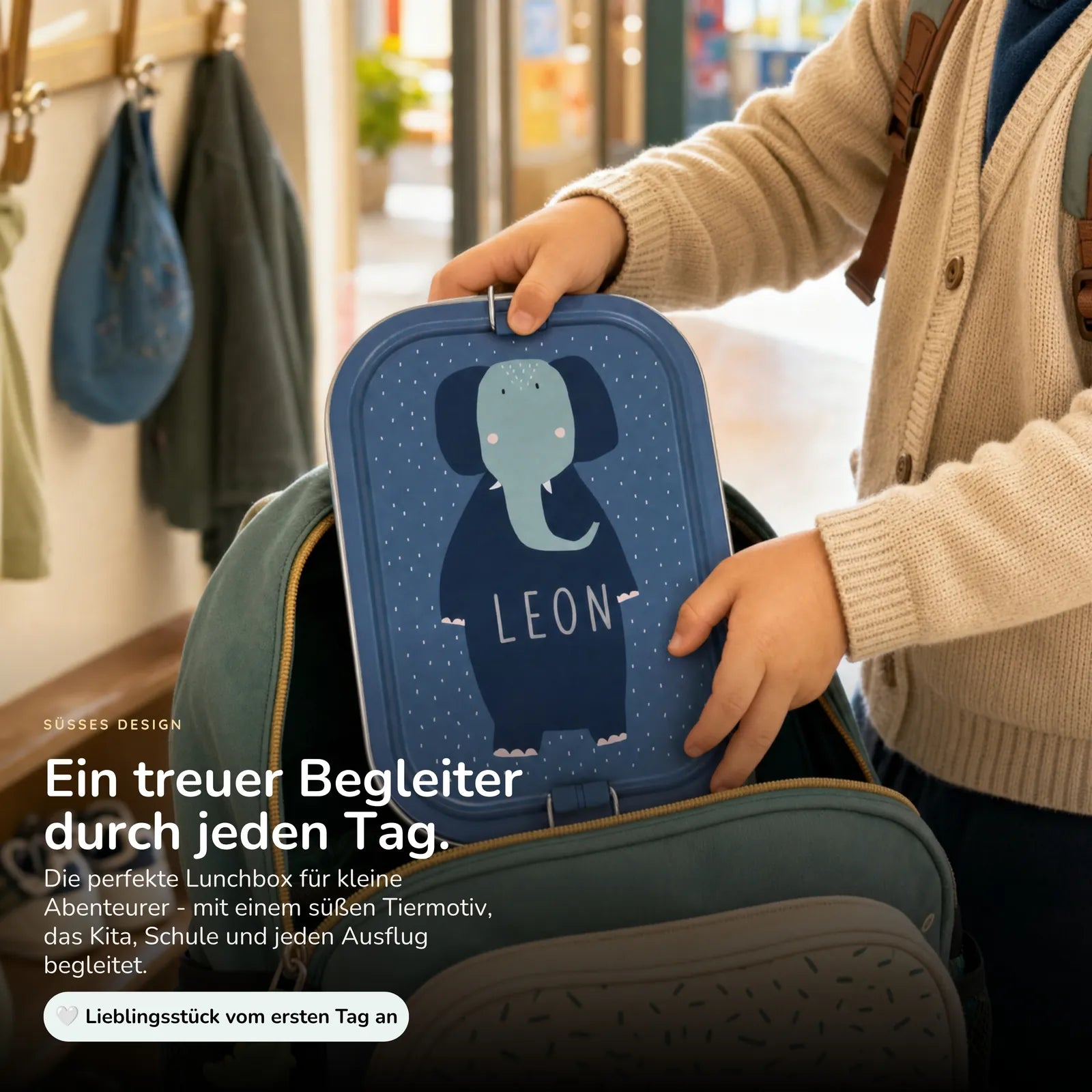 Trixie Brotdose Kinder Elefant, mit eingraviertem Wunschnamen