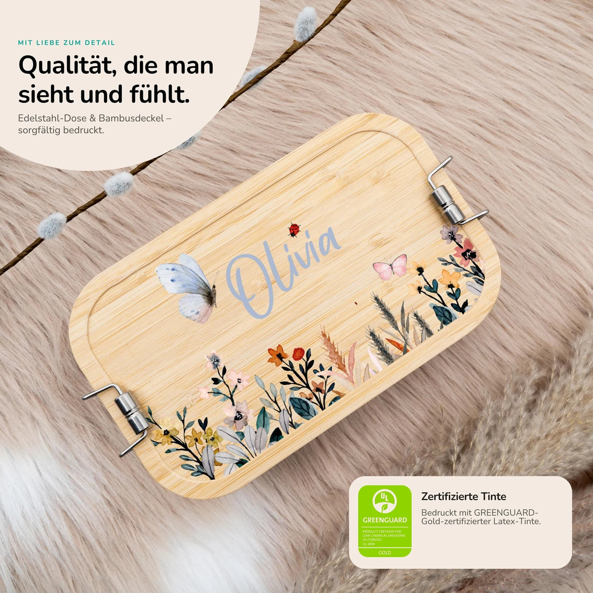 Brotdose Kinder personalisiert - Flora