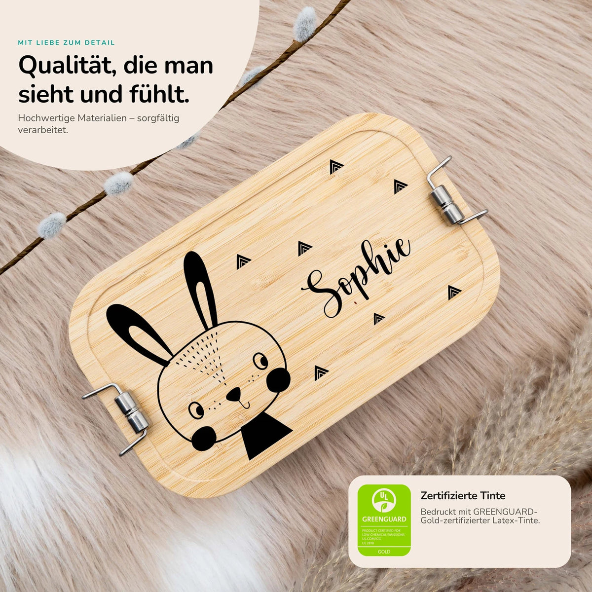 Brotdose personalisiert Hase