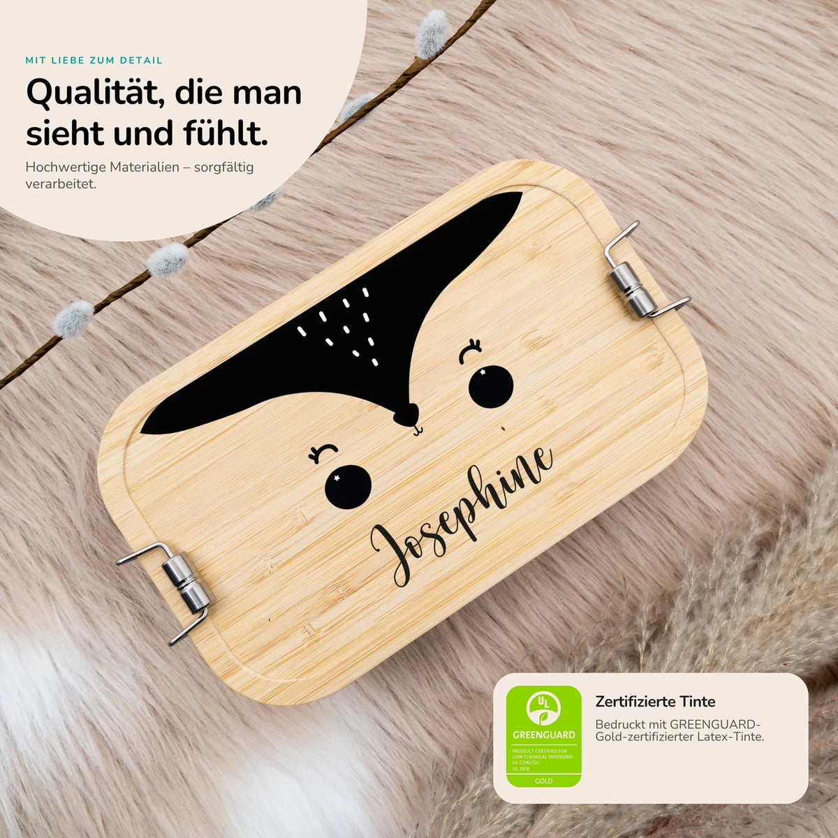 Brotdose personalisiert Fuchsgesicht