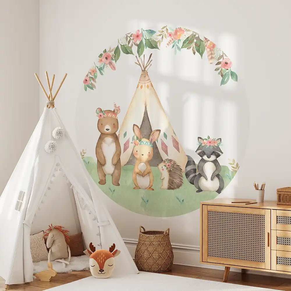 woodland wandsticker set im kinderzimmer