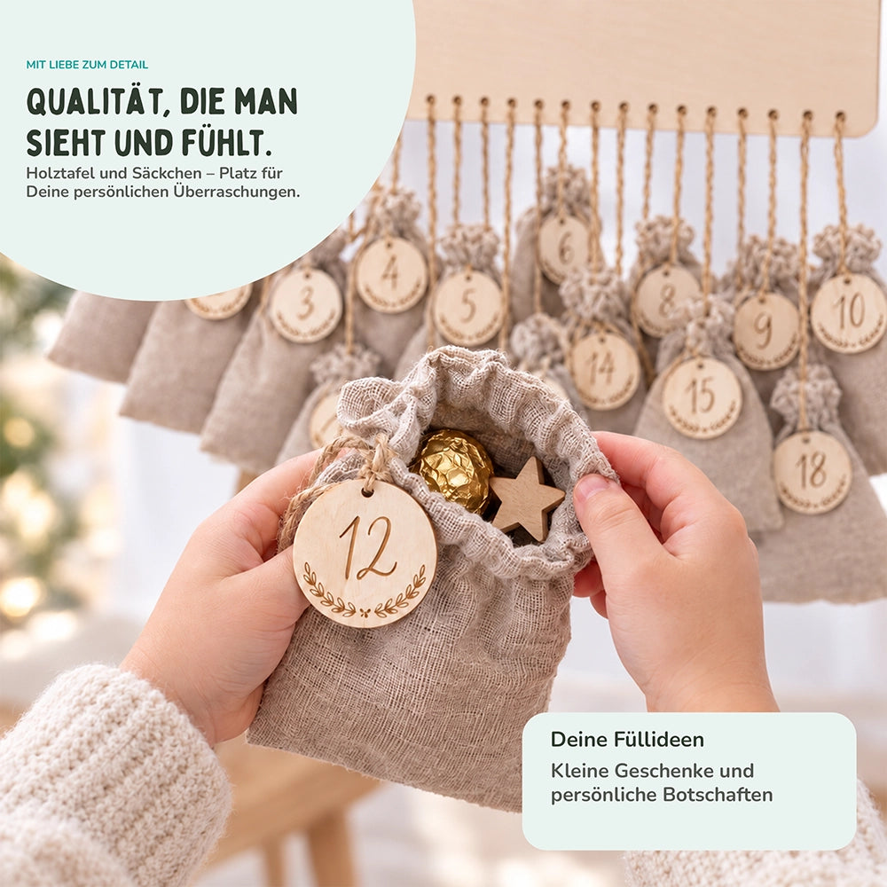 Personalisierter Adventskalender Weihnachtsfamilie
