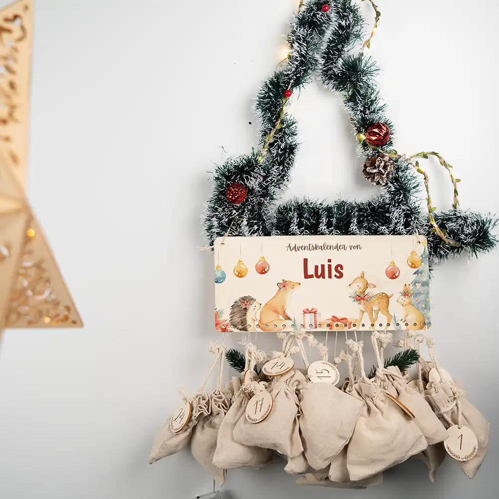 Personalisierter Adventskalender Weihnachtsfamilie