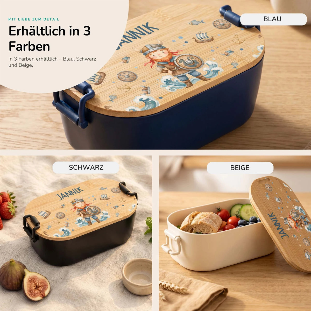 Brotdose Kinder personalisiert, Wikinger