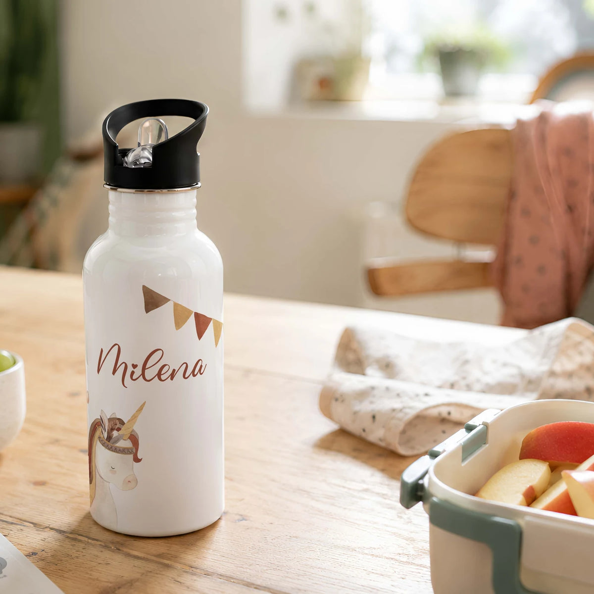 Trinkflasche Kinder Edelstahl - Einhorn