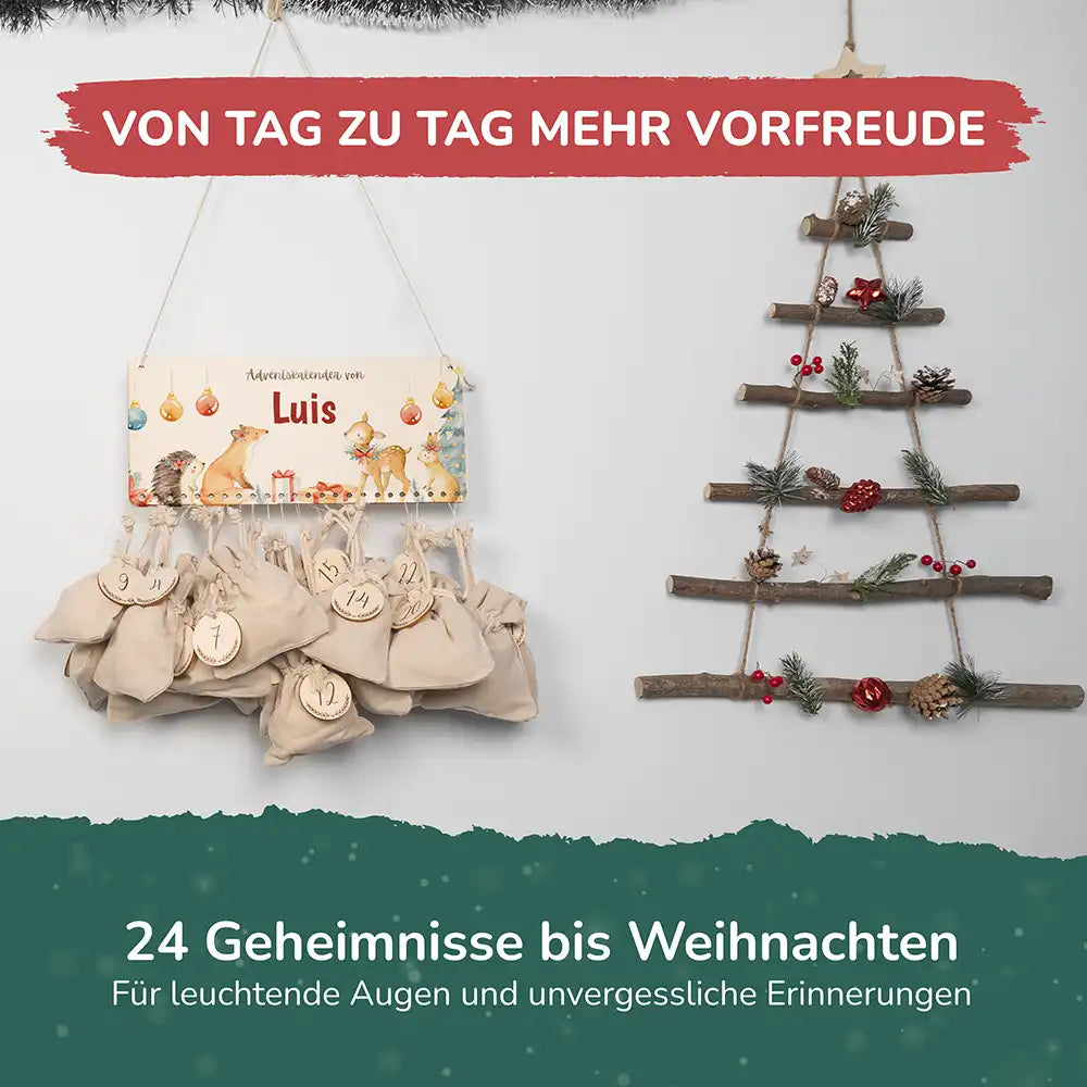 Personalisierter Adventskalender Weihnachtsfamilie