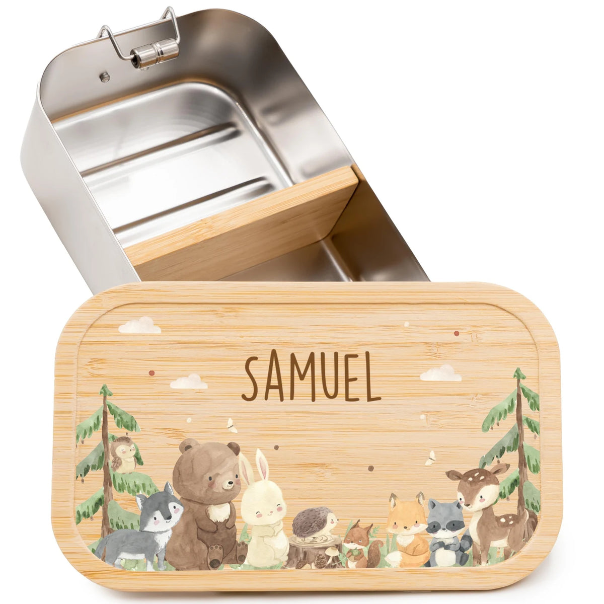 Brotdose Kinder personalisiert - Waldtiere