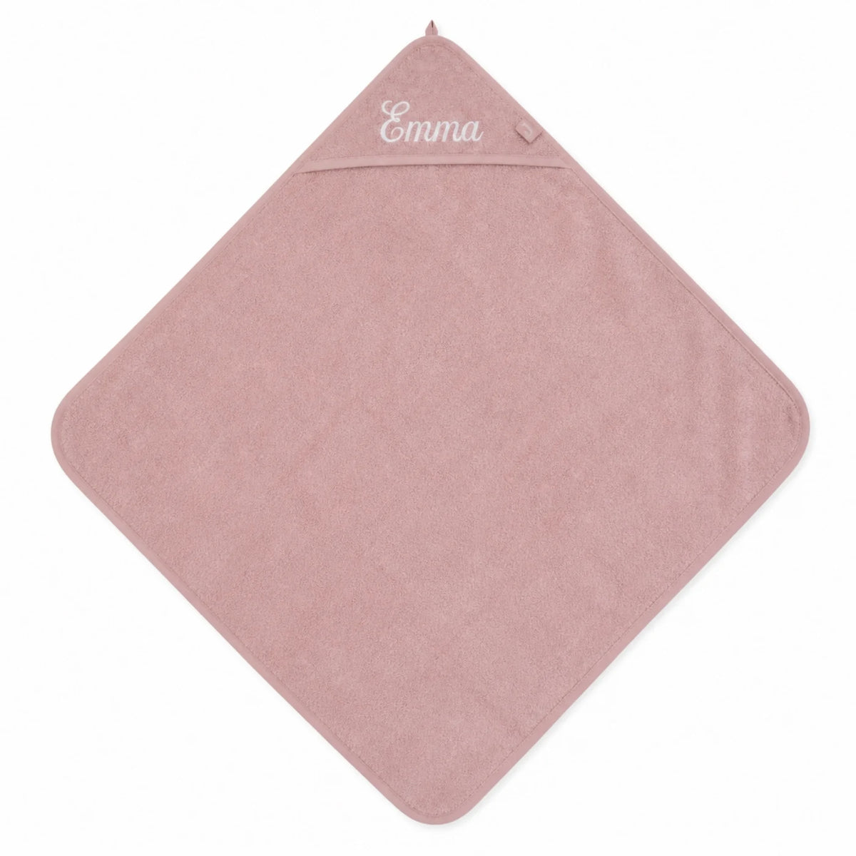 Kapuzenhandtuch Baby personalisiert – Rosé