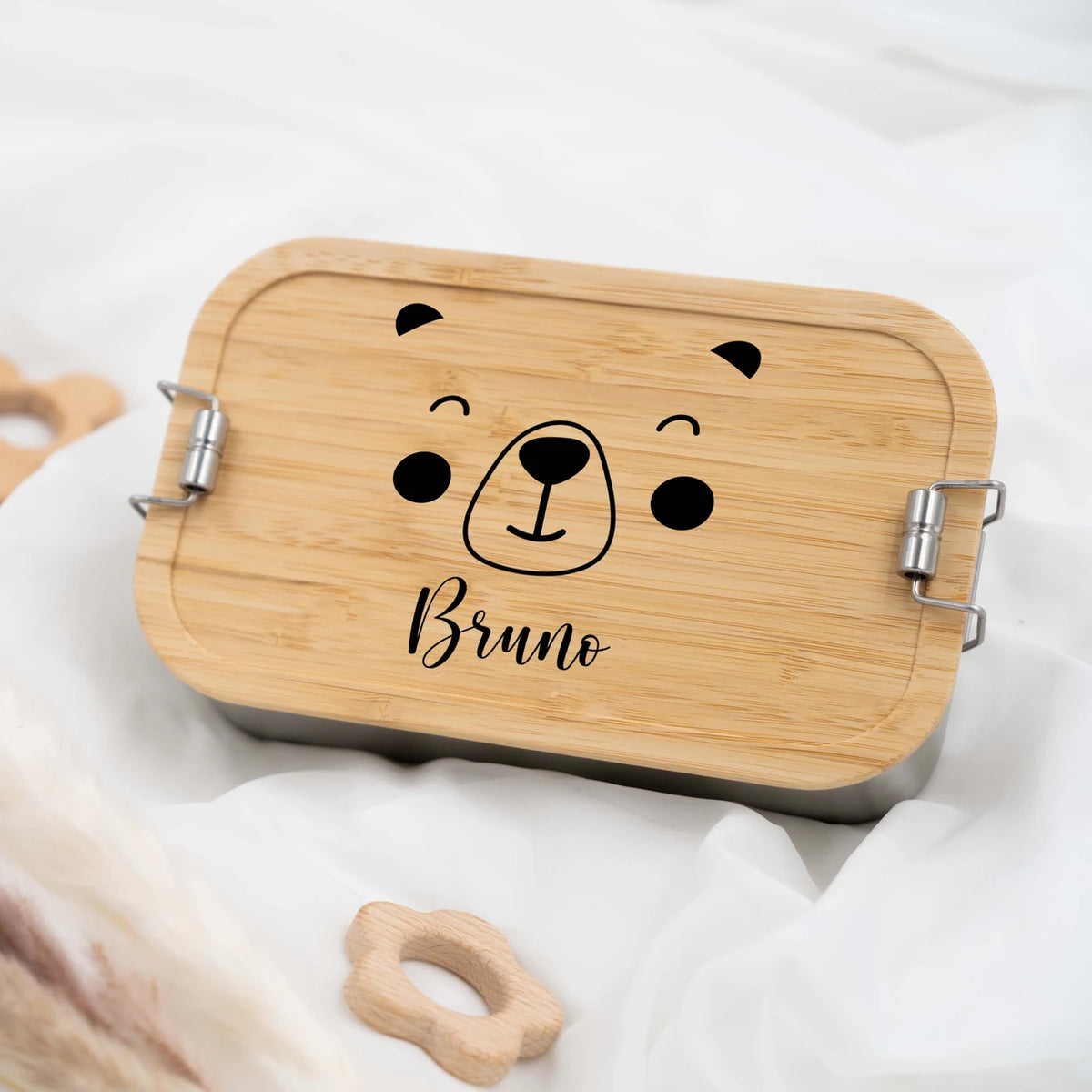 Brotdose personalisiert Bärengesicht