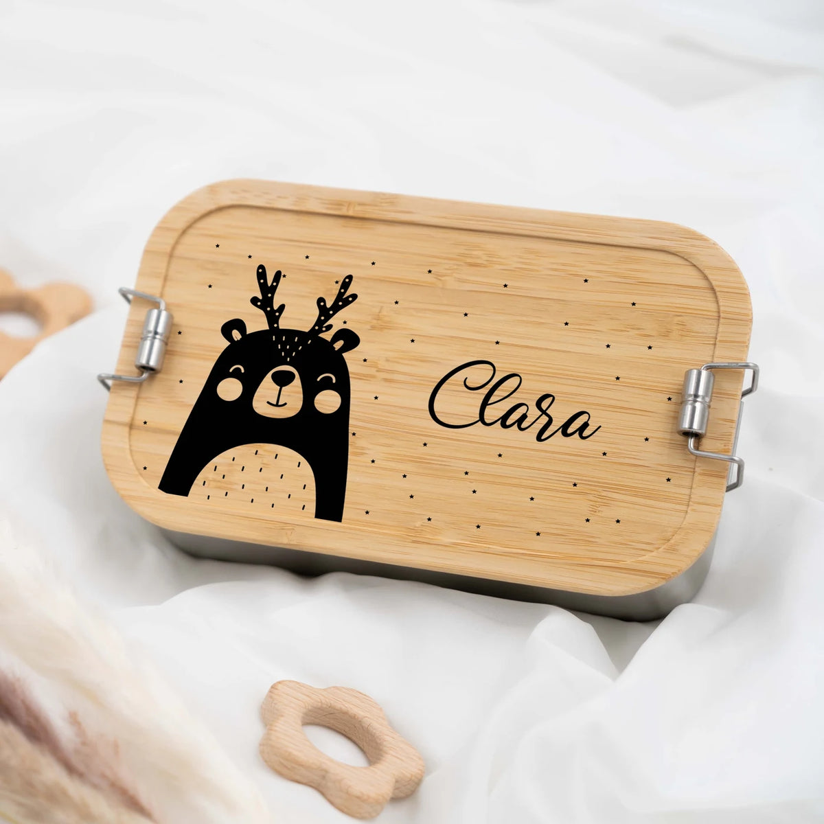 Brotdose personalisiert X-mas Bär