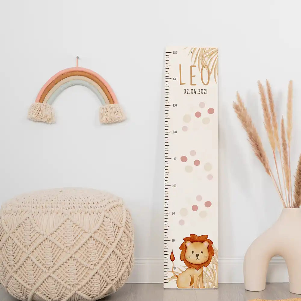 Messlatte Kinder Holz & Aluverbund - Löwe